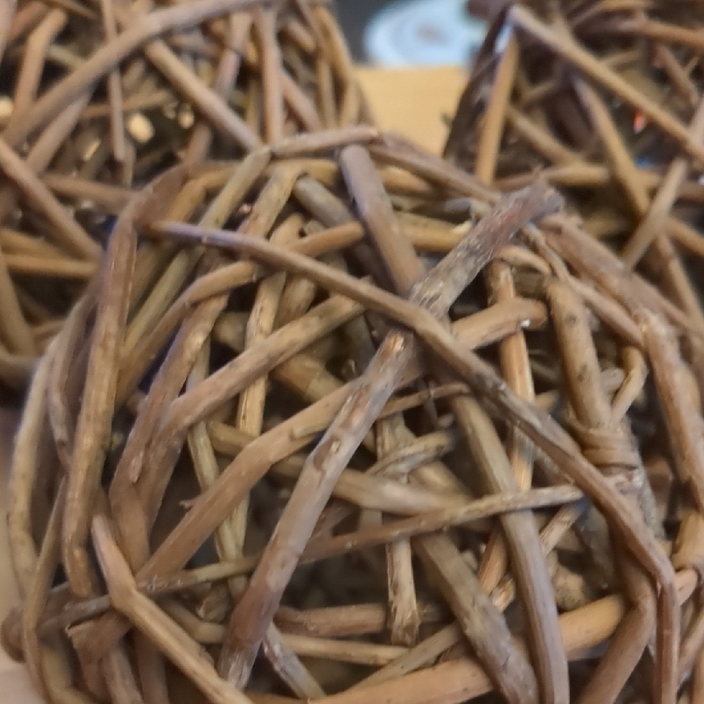 Rustic Rattan Woven Decorative Spheres - Picture 2 of 6